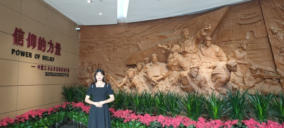 连云港职业技术学院学生打卡中国工农红军西路军纪念馆