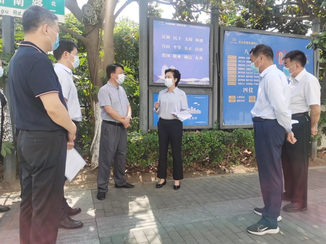 市领导赵云燕督查挂钩联系镇街、道路文明城市创建工作